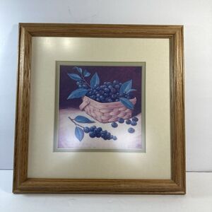 Vintage Longaberger Richard Cowdrey 1999 Fruit Basket Tiger Maple Framed Print